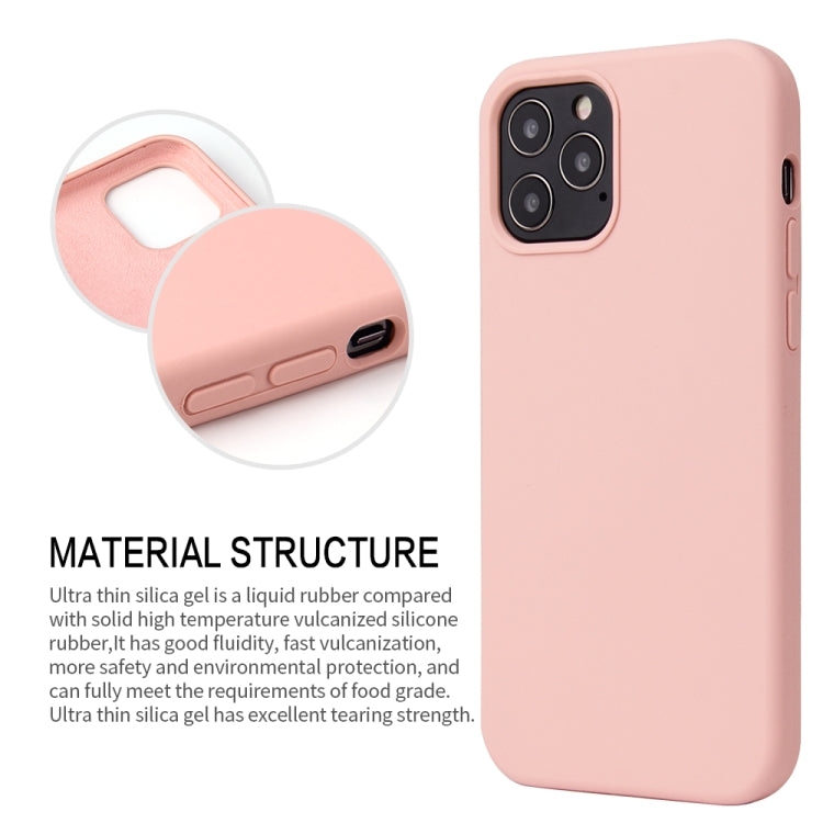 For iPhone 12 / 12 Pro Solid Color Liquid Silicone Shockproof Protective Case(Light Purple) - iPhone 12 / 12 Pro Cases by buy2fix | Online Shopping UK | buy2fix