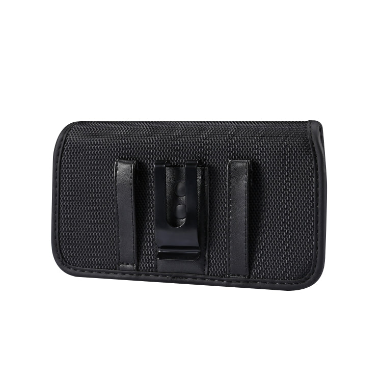 Durable Oxford Cloth Horizontal Plate Hanging Waist Phone Waist Pack Leather Case with Card Slot, Suitable for 6.9-7.2 inch Smartphones(Black) - Mobile Accessories by buy2fix | Online Shopping UK | buy2fix