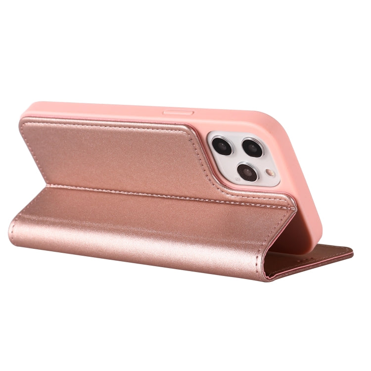 For iPhone 12 mini GEBEI PU+TPU Horizontal Flip Protective Case with Holder & Card Slots (Rose Gold) - iPhone 12 mini Cases by GEBEI | Online Shopping UK | buy2fix