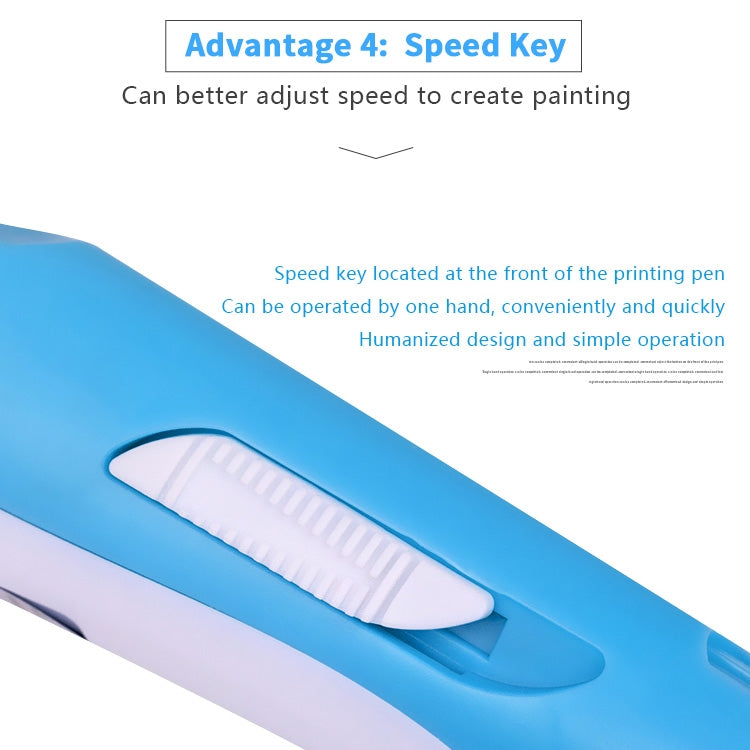 Hand-held 3D Printing Pen, UK Plug (Blue) - Consumer Electronics by buy2fix | Online Shopping UK | buy2fix