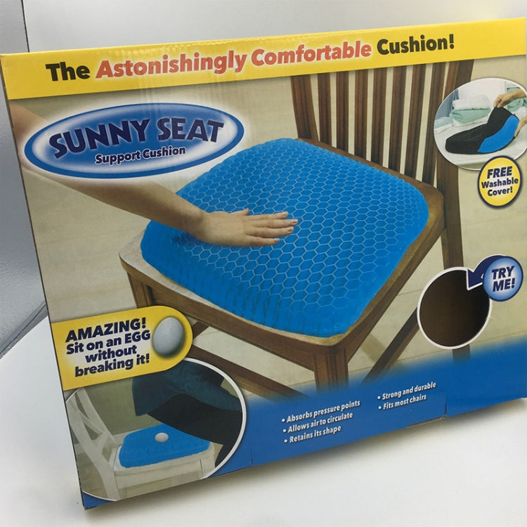 Summer TPE Honeycomb Cool Breathable Chair Cushion Car Office Seat Cushion, Size: 38 x 30 x 3.5cm - Seat Accessories by buy2fix | Online Shopping UK | buy2fix