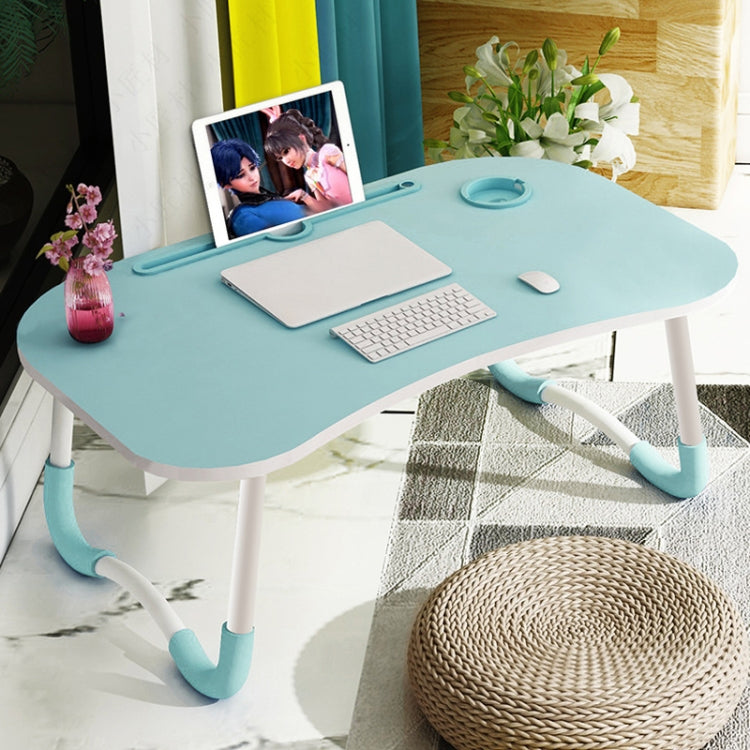 Foldable Non-slip Laptop Desk Table Stand with Card Slot & Cup Slot (Sky Blue) - Laptop Stand by buy2fix | Online Shopping UK | buy2fix