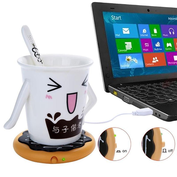 Donut Design USB Power Cable Desktop Mug Cup Warmer Tea Coffee Drinks Heating Mat Pad - USB Heater by buy2fix | Online Shopping UK | buy2fix