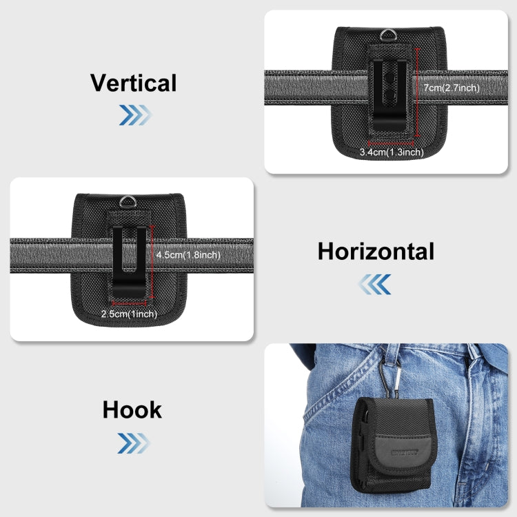 HAWEEL Flip Phone Nylon Cloth Belt Clip Carrying Pouch Bag (Black) -  by HAWEEL | Online Shopping UK | buy2fix
