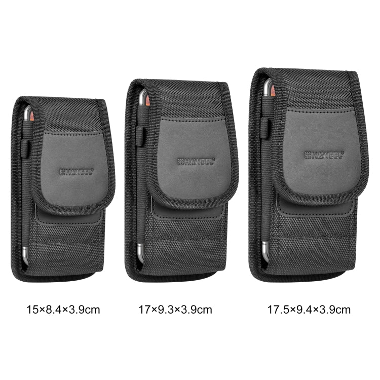 HAWEEL 4.7-6.1 inch Nylon Cloth Phone Belt Clip Carrying Pouch with Card Slot (Black) -  by HAWEEL | Online Shopping UK | buy2fix