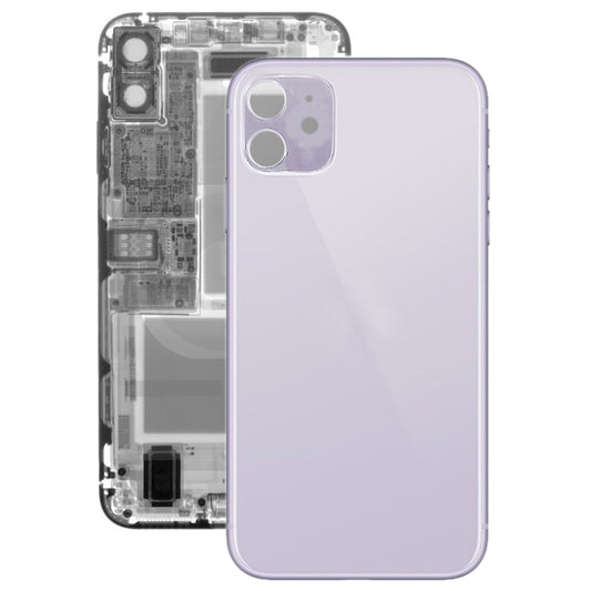 Glass Battery Back Cover for iPhone 11(Purple) - Back Cover by buy2fix | Online Shopping UK | buy2fix