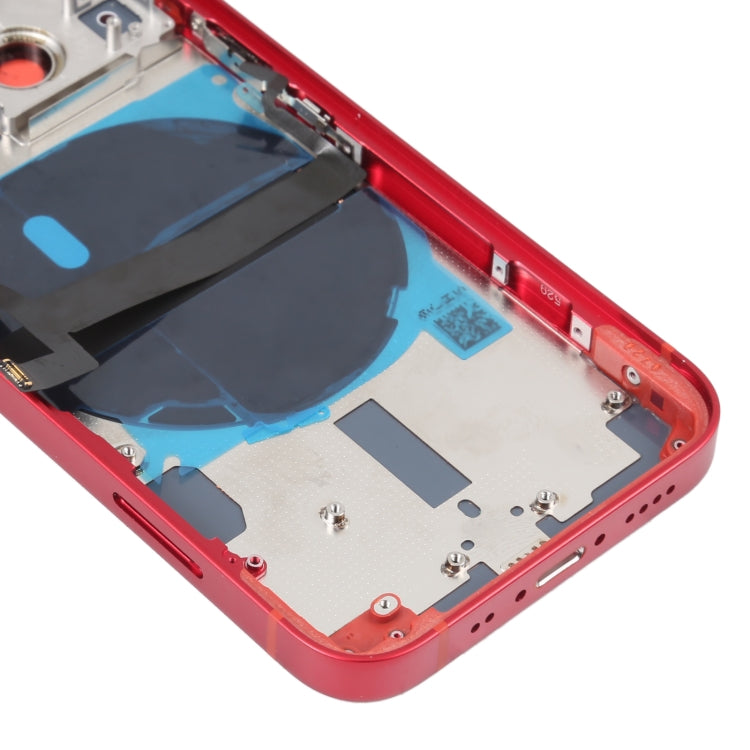 For iPhone 13 mini Battery Back Cover with Side Keys & Card Tray & Power + Volume Flex Cable & Wireless Charging Module(Red) - Repair & Spare Parts by buy2fix | Online Shopping UK | buy2fix