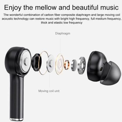 MI4 Bluetooth 5.0 LED Digital Display Intelligent Noise Reduction True Wireless Bluetooth Earphone (Black) - TWS Earphone by buy2fix | Online Shopping UK | buy2fix