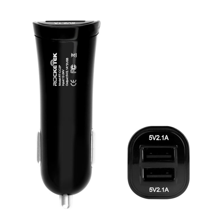 ROCKETEK CC2P DC 5V 4.2A Dual USB Smart Car Charger - Car Charger by ROCKETEK | Online Shopping UK | buy2fix