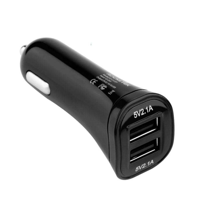 ROCKETEK CC2P DC 5V 4.2A Dual USB Smart Car Charger - Car Charger by ROCKETEK | Online Shopping UK | buy2fix