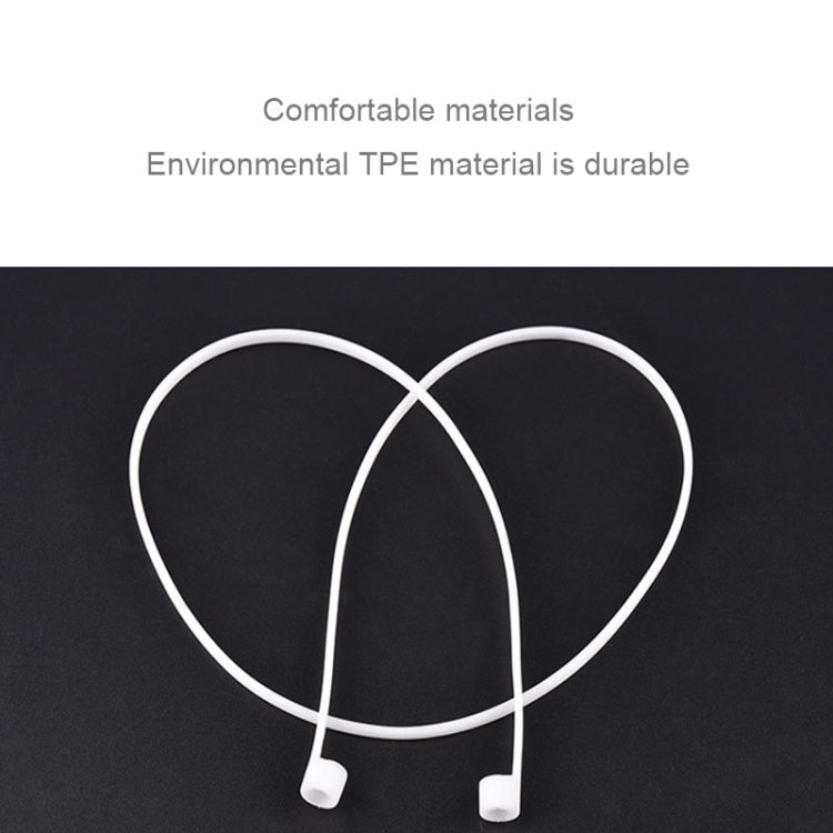 Wireless Bluetooth Earphone Anti-lost Strap Silicone Unisex Headphones Anti-lost Line for Apple AirPods 1/2, Cable Length: 60cm(White) - Apple Accessories by buy2fix | Online Shopping UK | buy2fix