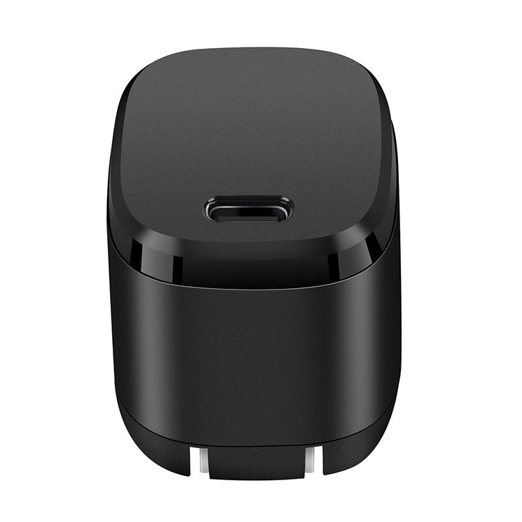 APQ-006 PD 20W USB-C / Type-C Single Port Wine Barrel Shape Travel Charger, US Plug (Black) - Mobile Accessories by buy2fix | Online Shopping UK | buy2fix