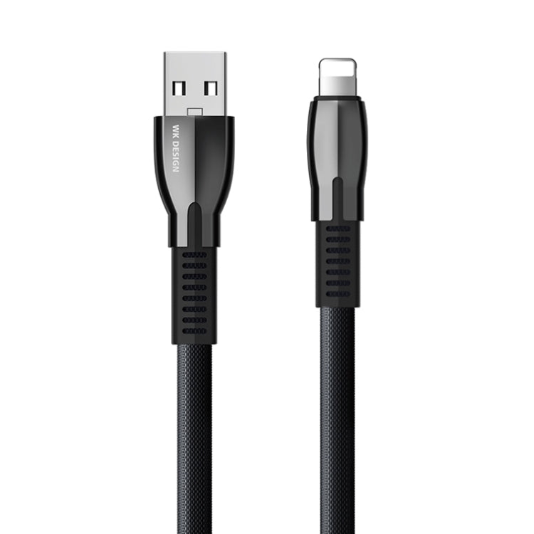 WK WDC-107i 1m 2.4A Saint Zinc Alloy Series USB to 8 Pin Data Sync Charging Cable (Black) - Normal Style Cable by WK | Online Shopping UK | buy2fix