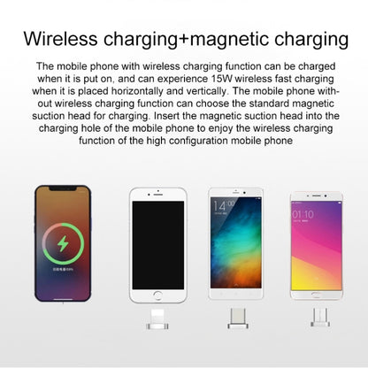 V8 15W Five-finger Sofa Phone Magnetic Suction Wireless Charger Stand (White) - Apple Accessories by buy2fix | Online Shopping UK | buy2fix
