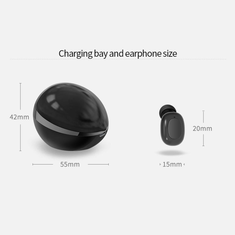 A10 TWS Space Capsule Shape Wireless Bluetooth Earphone with Magnetic Charging Box & Lanyard, Support HD Call & Automatic Pairing Bluetooth(White + Black) - TWS Earphone by buy2fix | Online Shopping UK | buy2fix