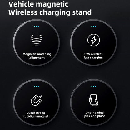 JJT-969 15W Max Output Magnetic Car Air Outlet Bracket Wireless Charger(Black) - In Car by buy2fix | Online Shopping UK | buy2fix