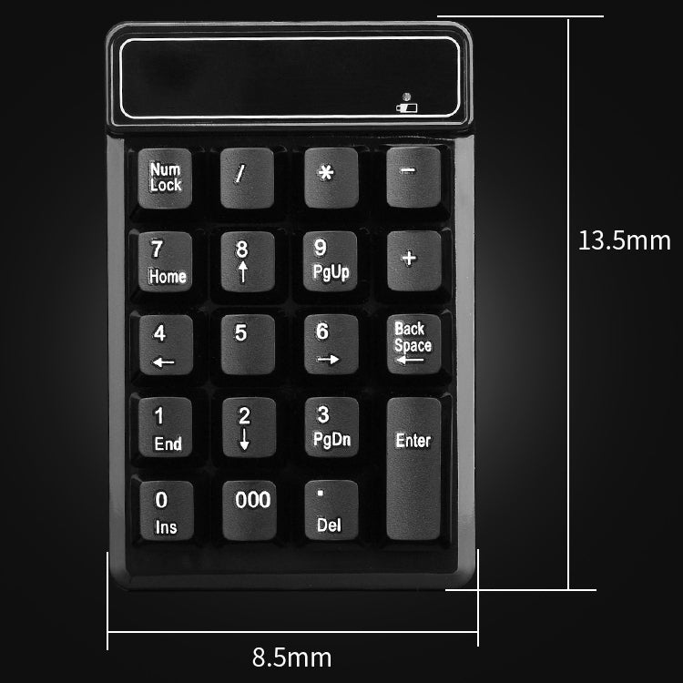 MC Saite 525RF 19 Keys Wireless 2.4G Numeric Keyboard -  by MC Saite | Online Shopping UK | buy2fix