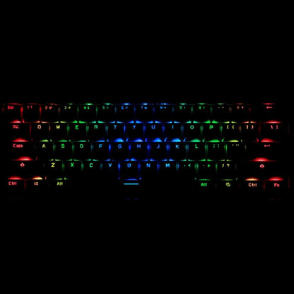 RK61 61 Keys Bluetooth / 2.4G Wireless / USB Wired Three Modes Blue Switch Tablet Mobile Gaming Mechanical Keyboard with RGB Backlight, Cable Length: 1.5m (Black) - Wired Keyboard by buy2fix | Online Shopping UK | buy2fix