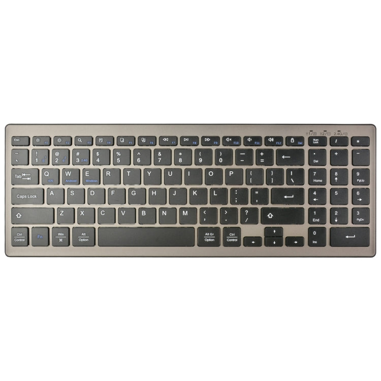 168 2.4Ghz + Bluetooth  Dual Mode Wireless Keyboard + Mouse Kit, Compatible with iSO & Android & Windows (Black) - Wireless Keyboard by buy2fix | Online Shopping UK | buy2fix