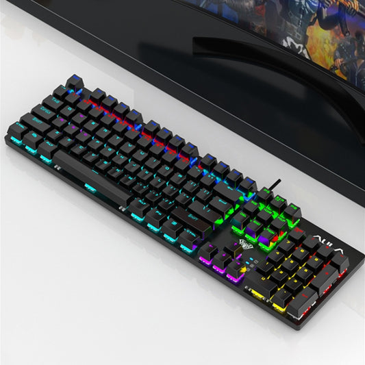 AULA S2022 USB Wired Mechanical Keyboard (Black) - Wired Keyboard by AULA | Online Shopping UK | buy2fix