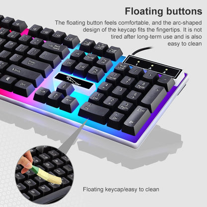 ZGB G21 Luminous Wired Keyboard + Mouse Set (White) - Wired Keyboard by Chasing Leopard | Online Shopping UK | buy2fix