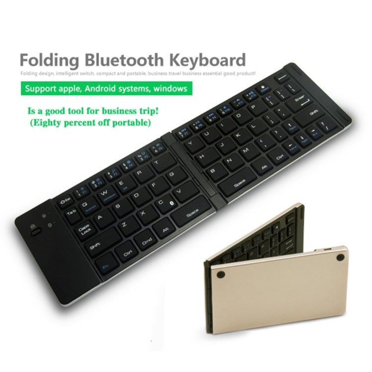 F66 Foldable Bluetooth Wireless 66 Keys Keyboard, Support Android / Windows / iOS (Black) - Wireless Keyboard by buy2fix | Online Shopping UK | buy2fix