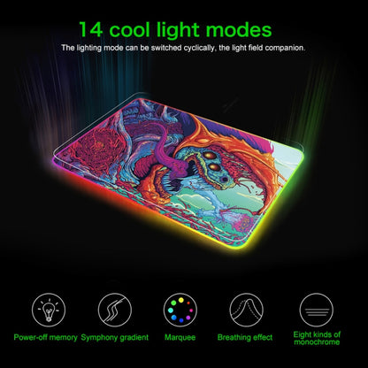 Computer Monster Pattern Illuminated Mouse Pad, Size: 45 x 40 x 0.4cm -  by buy2fix | Online Shopping UK | buy2fix