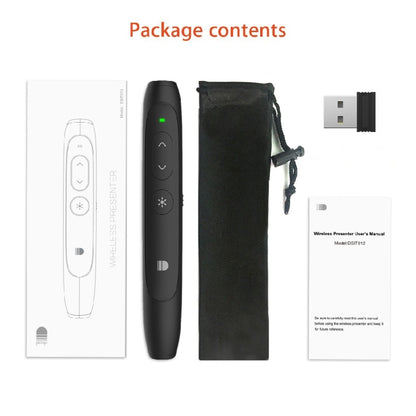 Doosl DSIT012 2.4GHz Wireless Presenter PowerPoint Clicker Representation Remote Control Pointer, Control Distance: 100m(Black) -  by DOOSL | Online Shopping UK | buy2fix