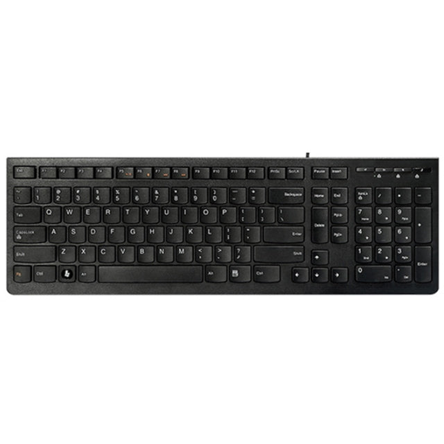 Lenovo K5819 Office Simple Ultra-thin Wired Keyboard (Black) - Wired Keyboard by Lenovo | Online Shopping UK | buy2fix