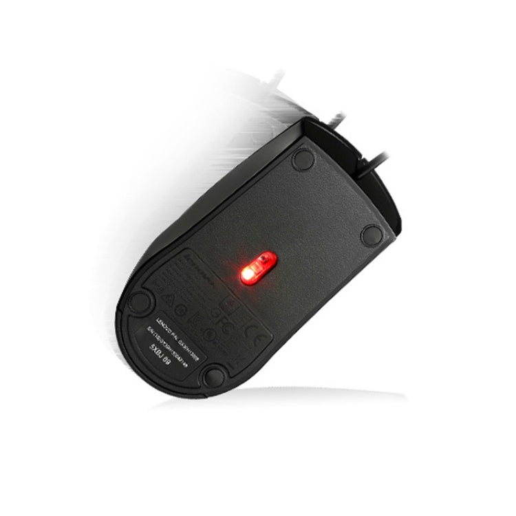 Lenovo M120 Pro Fashion Office Red Dot Wired Mouse (Black) - Wired Mice by Lenovo | Online Shopping UK | buy2fix