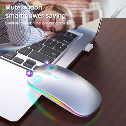 HXSJ M40 4 Key 2.4G Colorful Wireless Silent Mouse (Silver) - Wireless Mice by HXSJ | Online Shopping UK | buy2fix