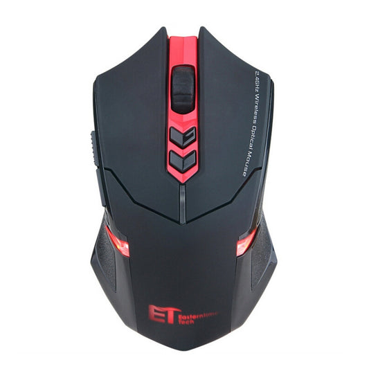 ET X-08 7-keys 2400DPI 2.4G Wireless Mute Gaming Mouse with USB Receiver & Colorful Backlight (Red) -  by buy2fix | Online Shopping UK | buy2fix