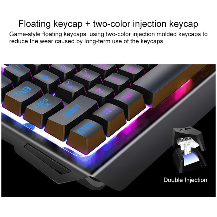 YINDIAO V2 Mechanical Feel Gaming Keyboard Mouse Set (White Rainbow Light) - Wired Keyboard by YINDIAO | Online Shopping UK | buy2fix