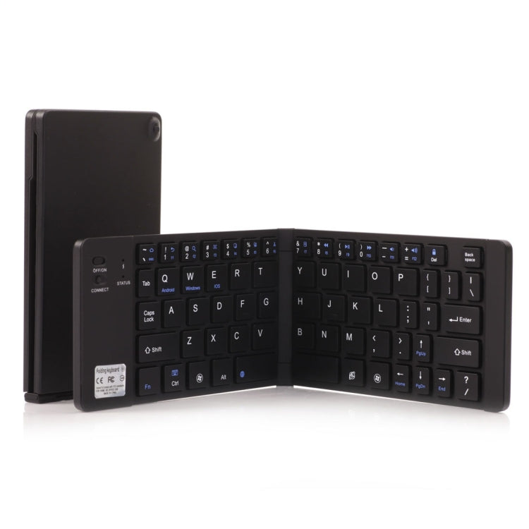 GK228 Ultra-thin Foldable Bluetooth V3.0 Keyboard, Built-in Holder, Support Android / iOS / Windows System (Black) - Wireless Keyboard by buy2fix | Online Shopping UK | buy2fix