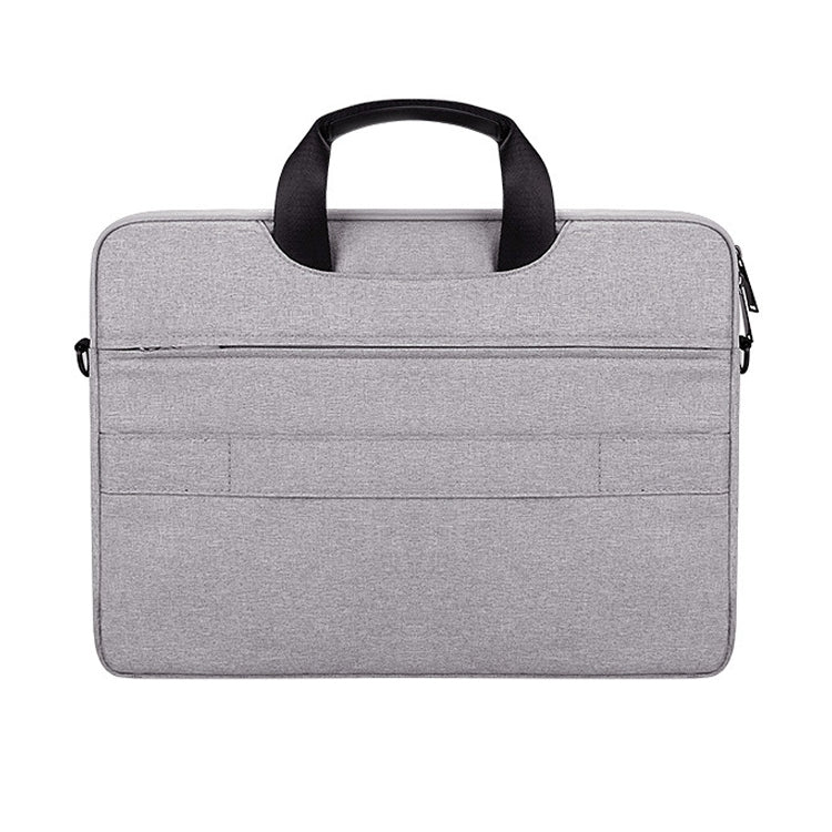 DJ08 Oxford Cloth Waterproof Wear-resistant Laptop Bag for 15.4 inch Laptops, with Concealed Handle & Luggage Tie Rod & Adjustable Shoulder Strap (Grey) - 15 inch by buy2fix | Online Shopping UK | buy2fix