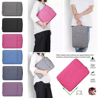 13.3 inch Universal Fashion Soft Laptop Denim Bags Portable Zipper Notebook Laptop Case Pouch for MacBook Air / Pro, Lenovo and other Laptops, Size: 35.5x26.5x2cm(Grey) - 13.3 inch by buy2fix | Online Shopping UK | buy2fix