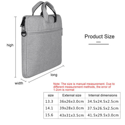 ST01S Waterproof Oxford Cloth Hidden Portable Strap One-shoulder Handbag for 13.3 inch Laptops(Light Grey) - 13.3 inch by buy2fix | Online Shopping UK | buy2fix