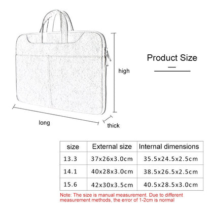 ST06S Waterproof PU Leather Zipper Hidden Portable Strap One-shoulder Handbag for 15.6 inch Laptops, with Magic Stick & Suitcase Belt(Dark Gray) - Computer & Networking by buy2fix | Online Shopping UK | buy2fix