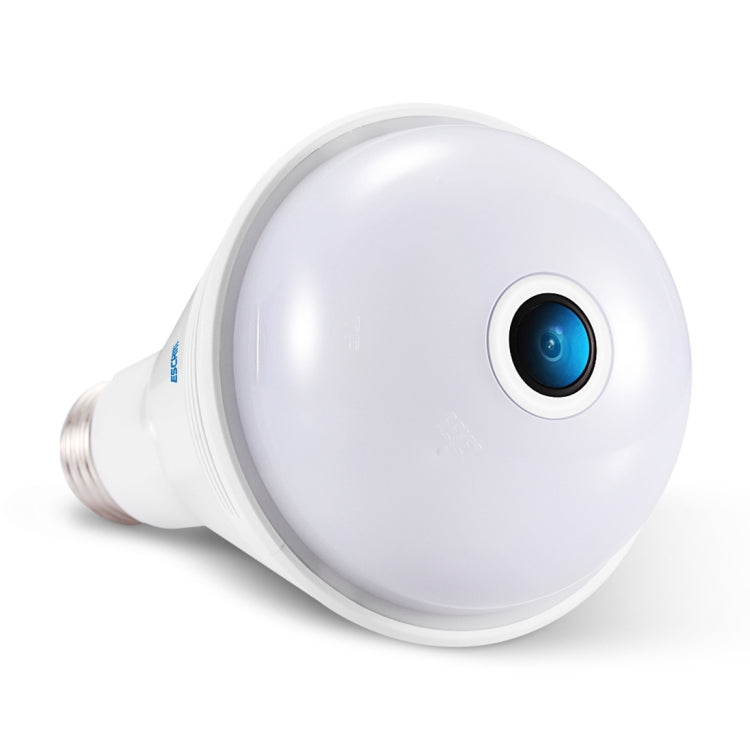 ESCAM QP137 2MP HD 1080P 360 Degree Panoramic Bluetooth Speaker Bulb IP Camera, E27, WiFi, Motion Detection,(White) - Security by ESCAM | Online Shopping UK | buy2fix