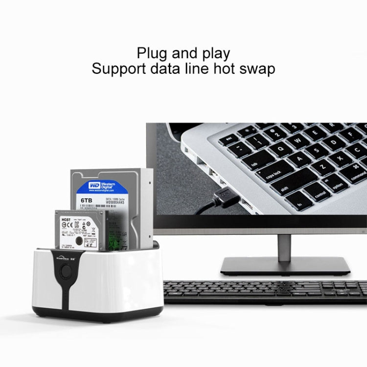 Blueendless 2.5 / 3.5 inch SATA USB 3.0 2 Bay Hard Drive Dock (AU Plug) - HDD Enclosure by Blueendless | Online Shopping UK | buy2fix