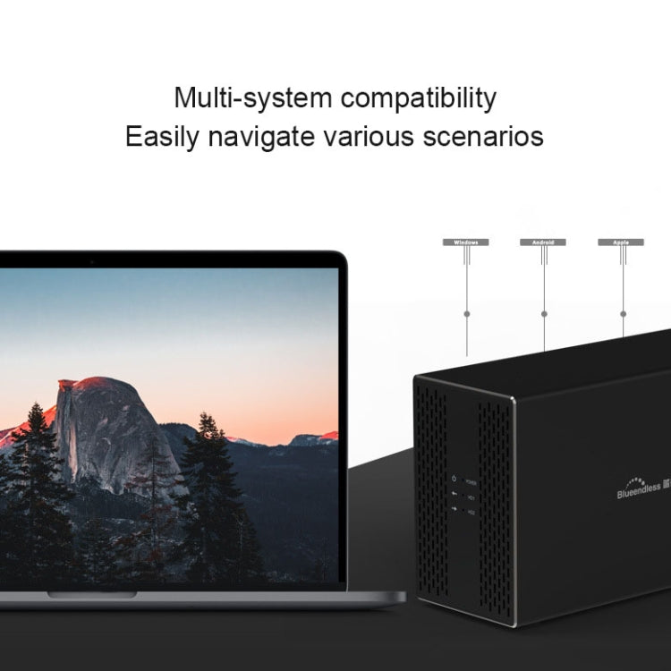 Blueendless USB-B Interface 3.5 inch 2 Bay RAID Combination Array HDD External Enclosure (AU Plug) - HDD Enclosure by Blueendless | Online Shopping UK | buy2fix