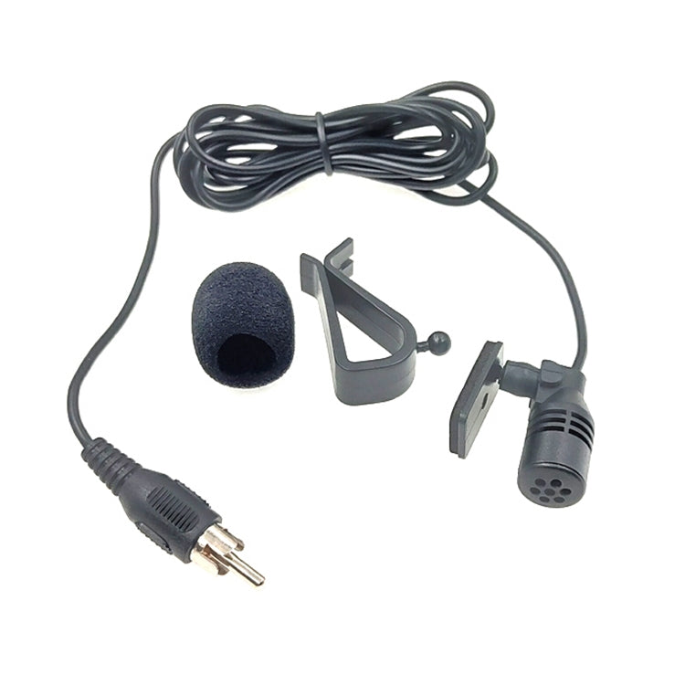 ZJ015MR RCA Lotus Plug Car Navigation DVD External Paste Microphone, Length: 3m - Consumer Electronics by buy2fix | Online Shopping UK | buy2fix