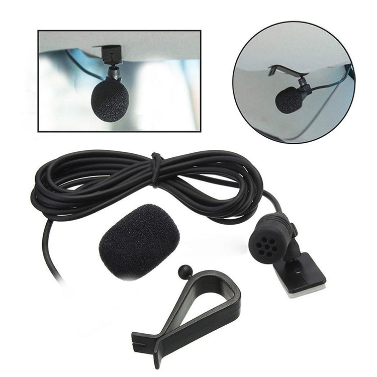 ZJ015MR Mono 3.5mm Straight Plug Car Navigation DVD External Paste Microphone, Length: 3m - Consumer Electronics by buy2fix | Online Shopping UK | buy2fix