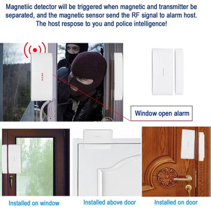 433MHz Wireless Low Power Door Sensor(White) - Security by buy2fix | Online Shopping UK | buy2fix