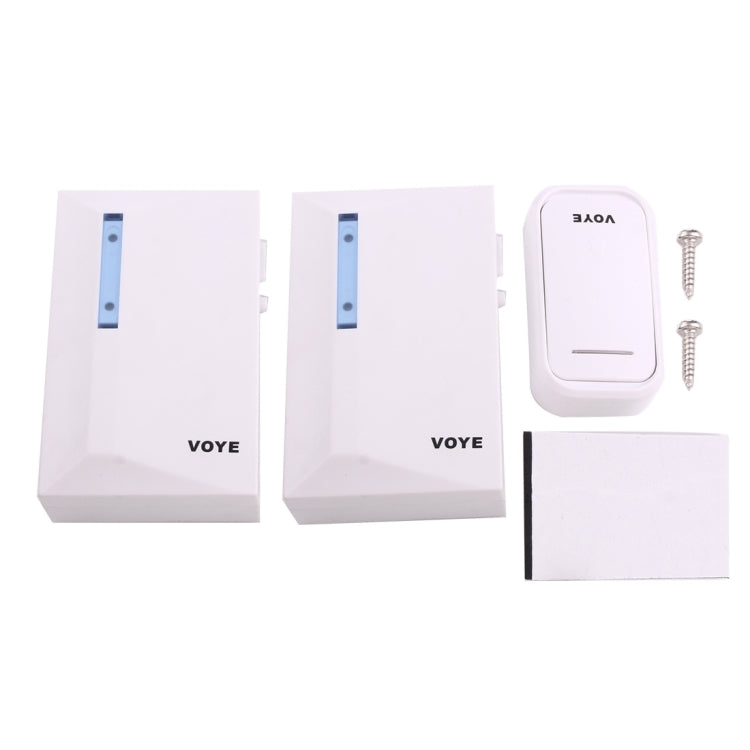 VOYE V015F2 Wireless Smart Music Home Doorbell with Dual Receiver, Remote Control Distance: 120m (Open Air) - Security by VOYE | Online Shopping UK | buy2fix