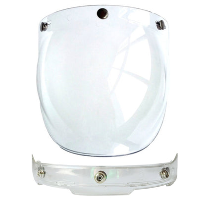 Soman Motorcycle Bubble Visor Open Face Helmet Visor Helmet Windshield Shield with Transparent Frame(Transparent) - Helmets by SOMAN | Online Shopping UK | buy2fix