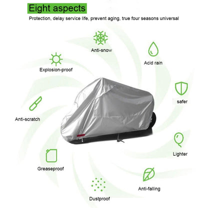 210D Oxford Cloth Motorcycle Electric Car Rainproof Dust-proof Cover, Size: XXL (Black Silver) - Raincoat by buy2fix | Online Shopping UK | buy2fix