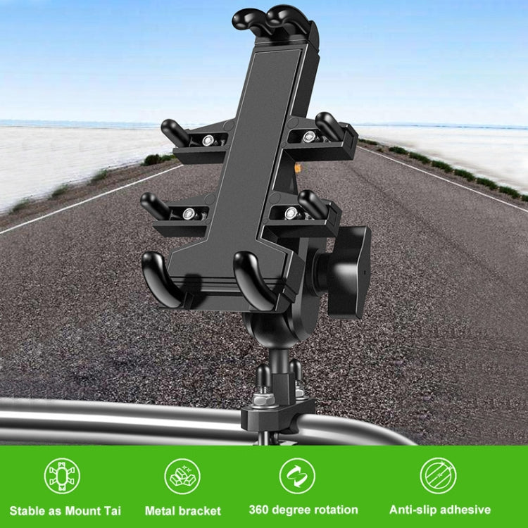 M10 Bolt Ball-Head Motorcycle Multi-function Eight-jaw Aluminum Phone Navigation Holder Bracket - Holder by buy2fix | Online Shopping UK | buy2fix