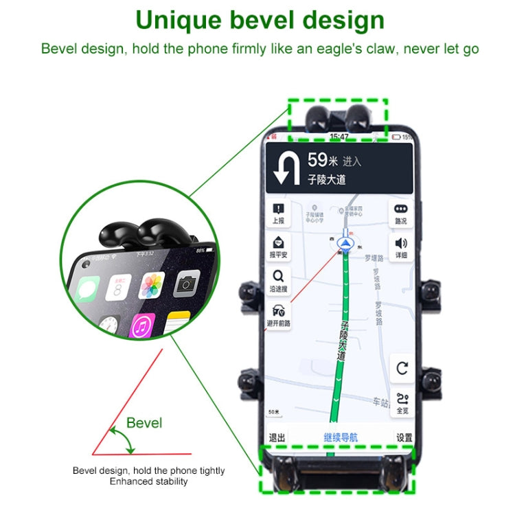 M10 Bolt Ball-Head Motorcycle Multi-function Eight-jaw Aluminum Phone Navigation Holder Bracket with Anti-theft Knobs - Holder by buy2fix | Online Shopping UK | buy2fix