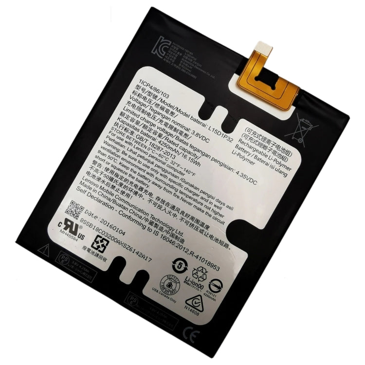 4250mAh L15D1P32 Li-Polymer Battery for Lenovo Tab3 8 Plus TB-8703F 8703N 8703X - For Lenovo by buy2fix | Online Shopping UK | buy2fix